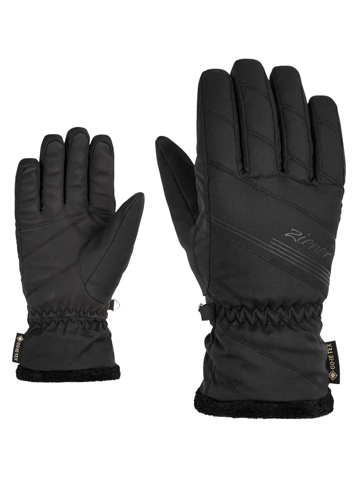 Ziener Women's Kasia Ski Gloves/Winter Sports Gore-Tex, Black, 6