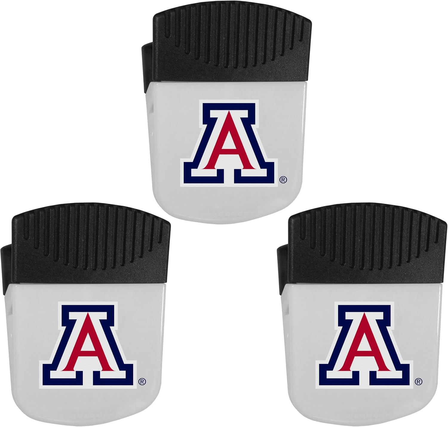 Siskyou Sports NCAA Arizona Wildcats Chip Clip Magnets, 3pk One Size, White