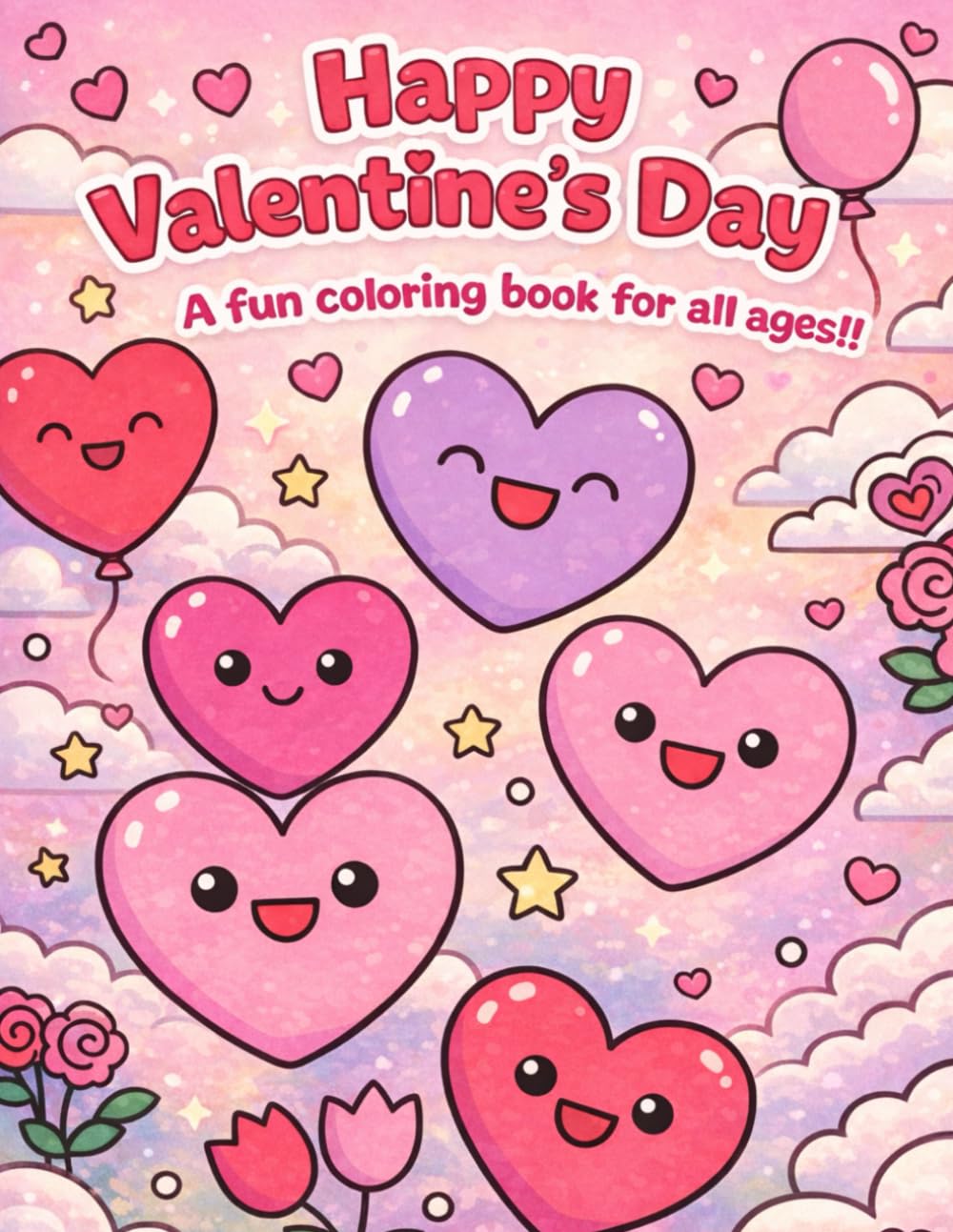 Happy Valentine’s Day: A coloring book for all ages
