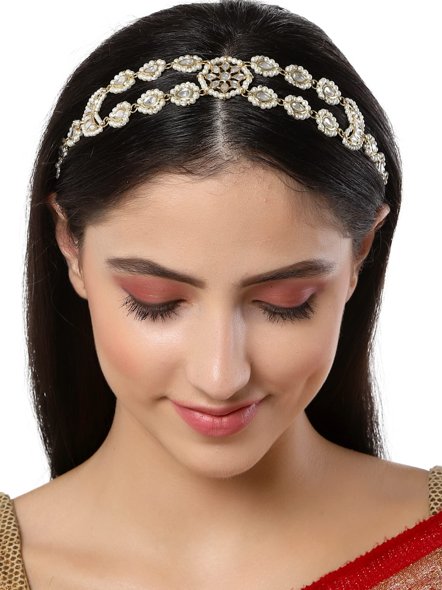 See full amazon price history chart for Karatcart Gold Plated Drop Kundan Studded Handcrafted Hairband for Women Karatcart Gold Plated Drop Kundan Studded Handcrafted Hairband for Women (B0B4G7GSPW) Amazon Price History, Amazon Price Tracker