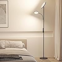 Vista 5 de SUNMORY Lámparas de pie para sala de estar, 48 W/4200 lm, lámpara de pie LED súper brillante con control remoto, lámpara de pie de 69 pulgadas