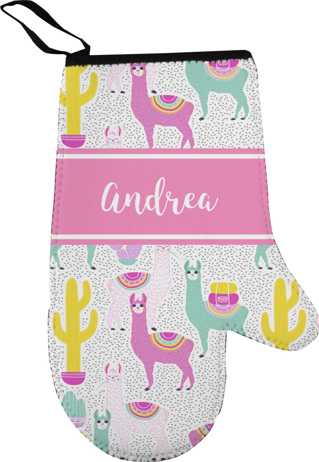YouCustomizeIt Personalized Llamas Right Oven Mitt & Pot Holder Set w/Name or Text