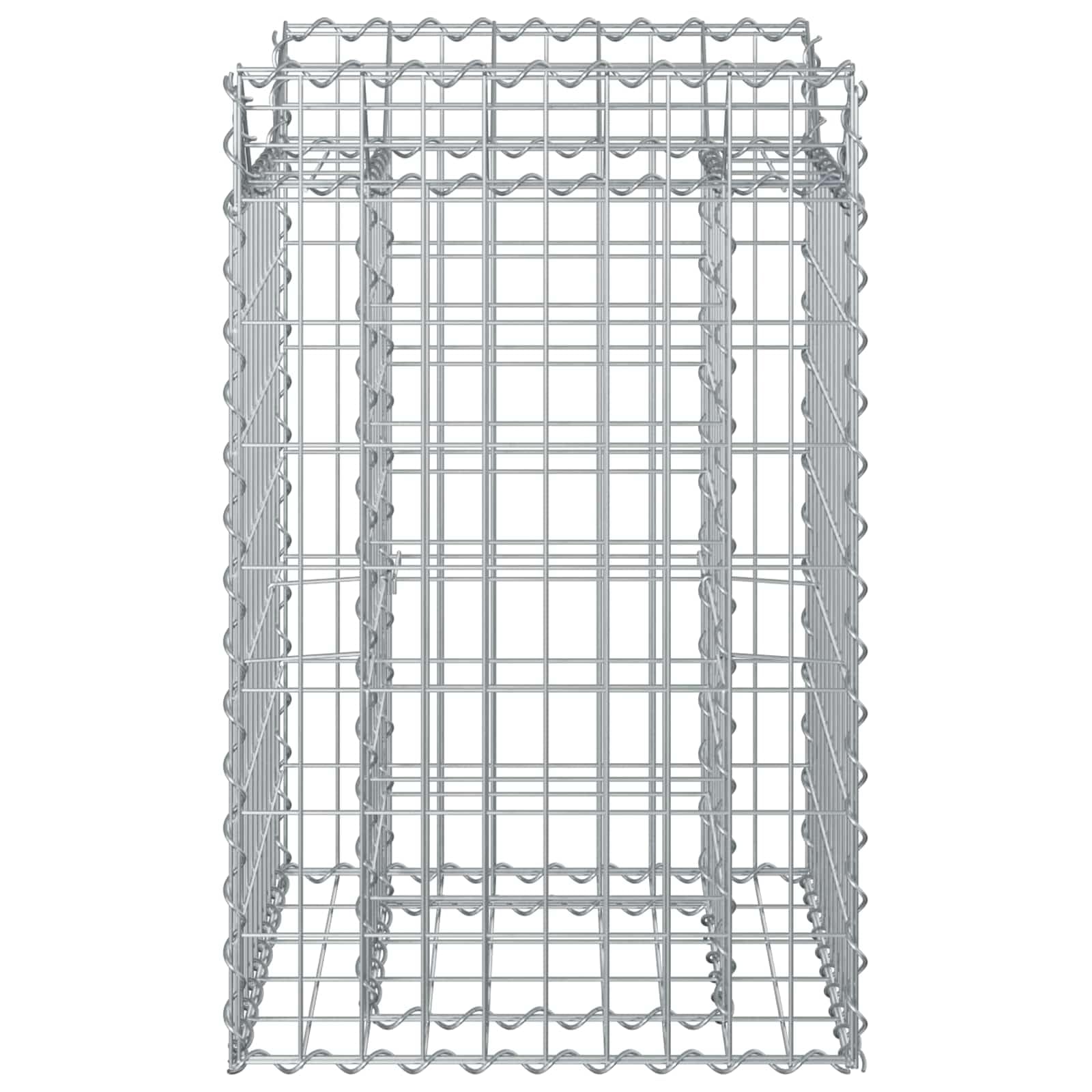 Gabionen Zaun mit Hochbeet Steingabionen Steinkorb Gabionenwand Gabionenkörbe Gabionengitter Drahtkorb Steingabionen 50 x 50 x 80 cm