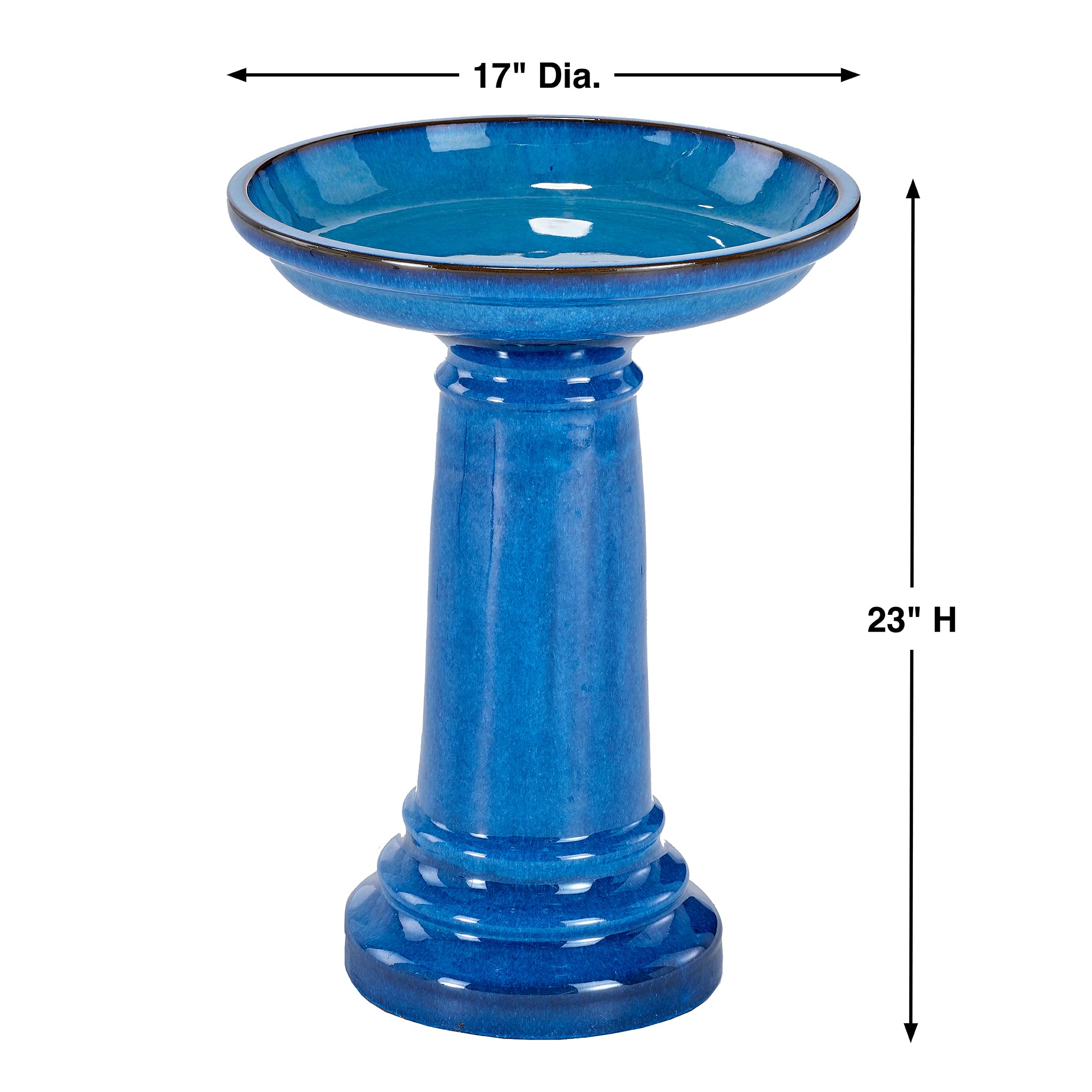 Smart Vida 207104-bt aviatra Bebedero para pájaros de cerámica, Color Azul, con fácil Montaje y Gran Durabilidad