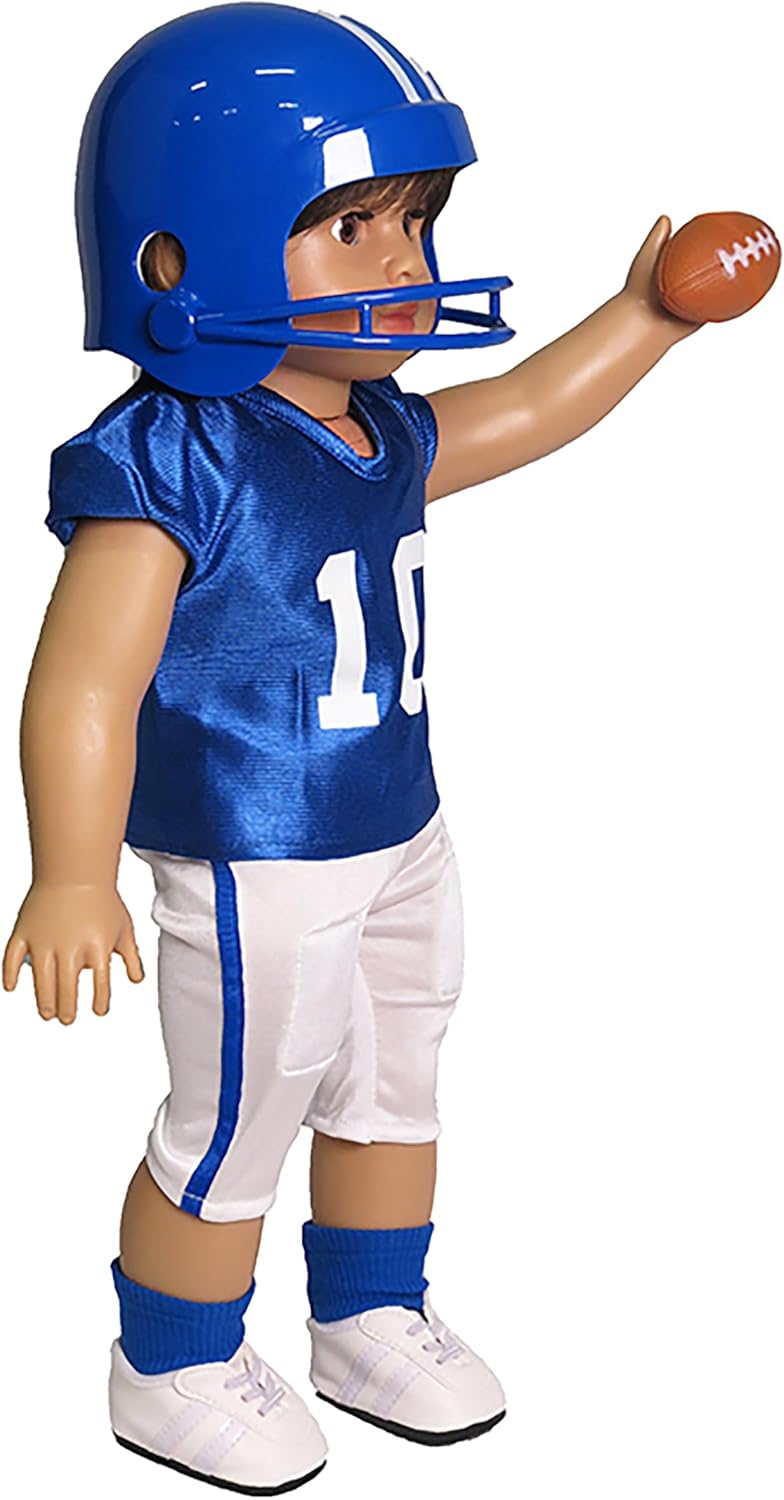 Blue Football Uniform 6pc for 18-Inch Dolls | Premium Quality & Trendy Design | Dolls Clothes