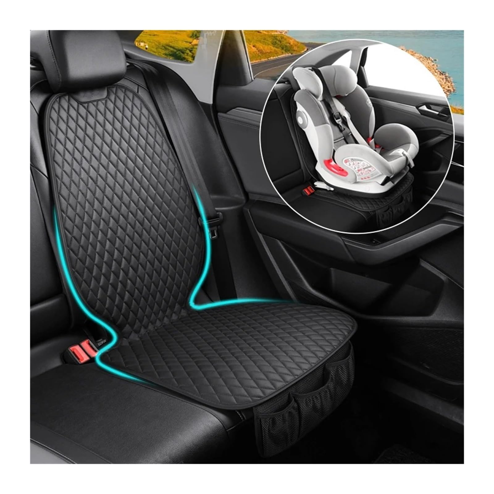 1 Pièce Protection de Siège Auto pour Jaguar F-Pace X761 I 2016-2024, Couverture de Siège Bébé Imperméable avec Antidérapant Compatible Accessoire