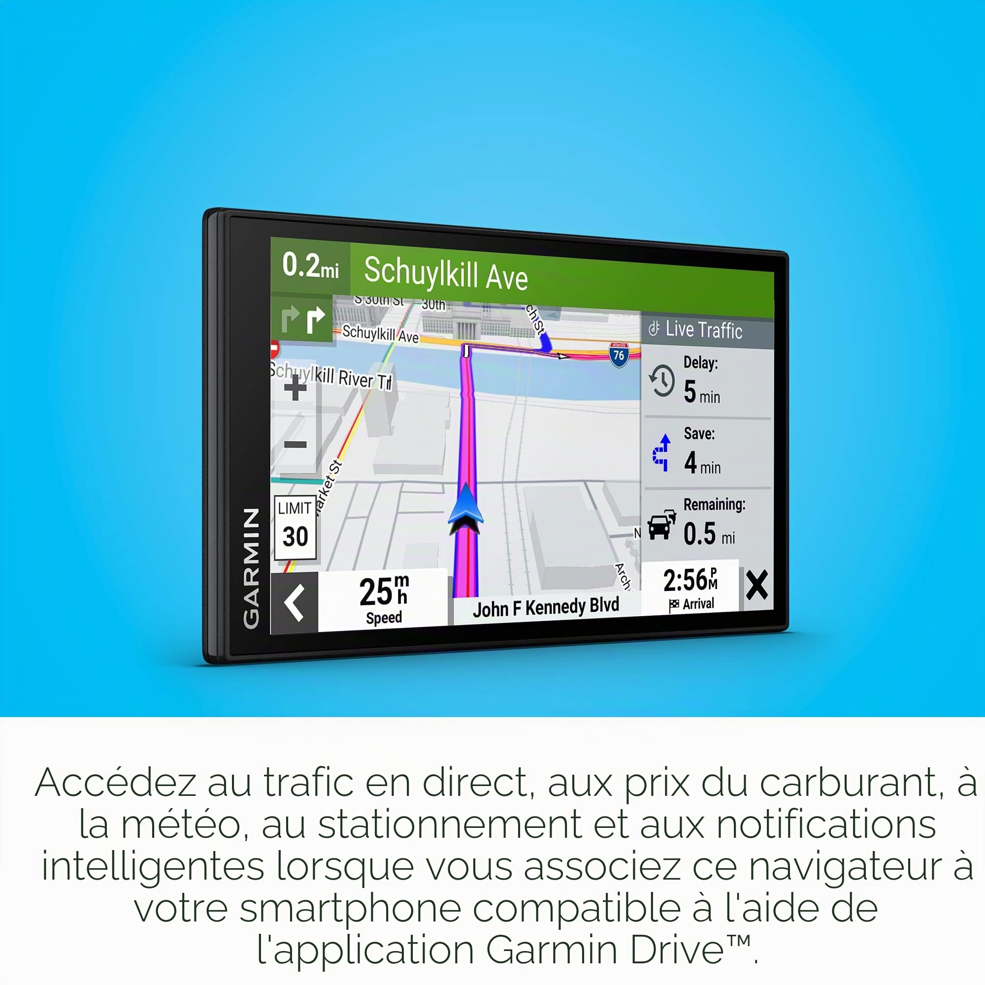 Garmin DriveSmart 66, 6-inch Car GPS Navigator with Bright, Crisp High-Resolution Maps and Garmin Voice Assist