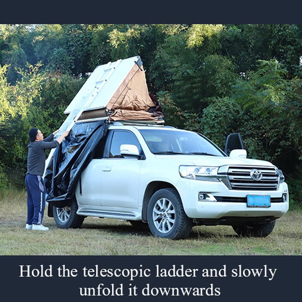 Tente de Toit pour SUV Tente de Toit, Camping pour Camion SUV avec échelle, Tente imperméable et Respirante Grand Espace pouvant accueillir 3 à 4 Personnes