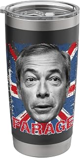 Nigel Farage - Leader of Reform UK and Independence Party Stainless Steel Insulated Tumbler