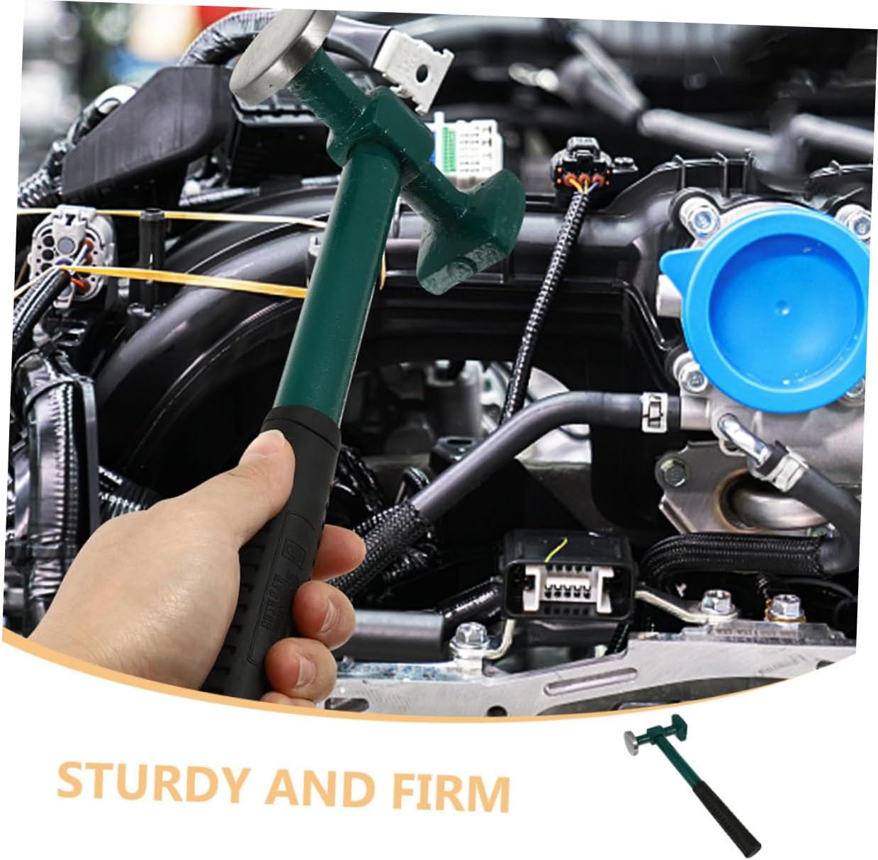 Luxshiny 2pcs Square Head Sheet Metal Hammer Car Repair Tools Auto Body Hammer for Dent Removal