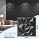 Art3d 33-Pack 3D Wall Panels for Interior Wall Decor, Modern Diamond Textured Accent Wall Paneling for Gaming Living Room TV Wall Background, 12 x 12 inch Black