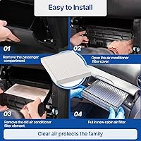 Vista 6 de Filtro de aire para cabina RUITO Compatible con Mazda 3, CX-30 de 2019-2023, CX-50 de 2023, reemplazo para BDTS-61-J6X, MP111BDGF, BDGF-61-J6X