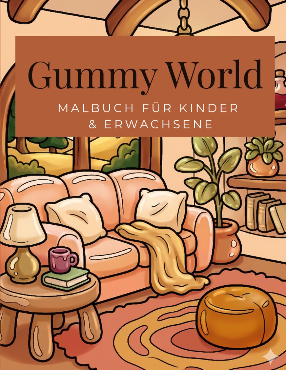 Gummy World Malbuch für Kinder und Erwachsene: Das ultimative Bold & Easy Malbuch: 50 zuckersüße Motive im Jelly-Style für maximale Entspannung | Einseitig bedruckt (Cozy Life Malbücher)