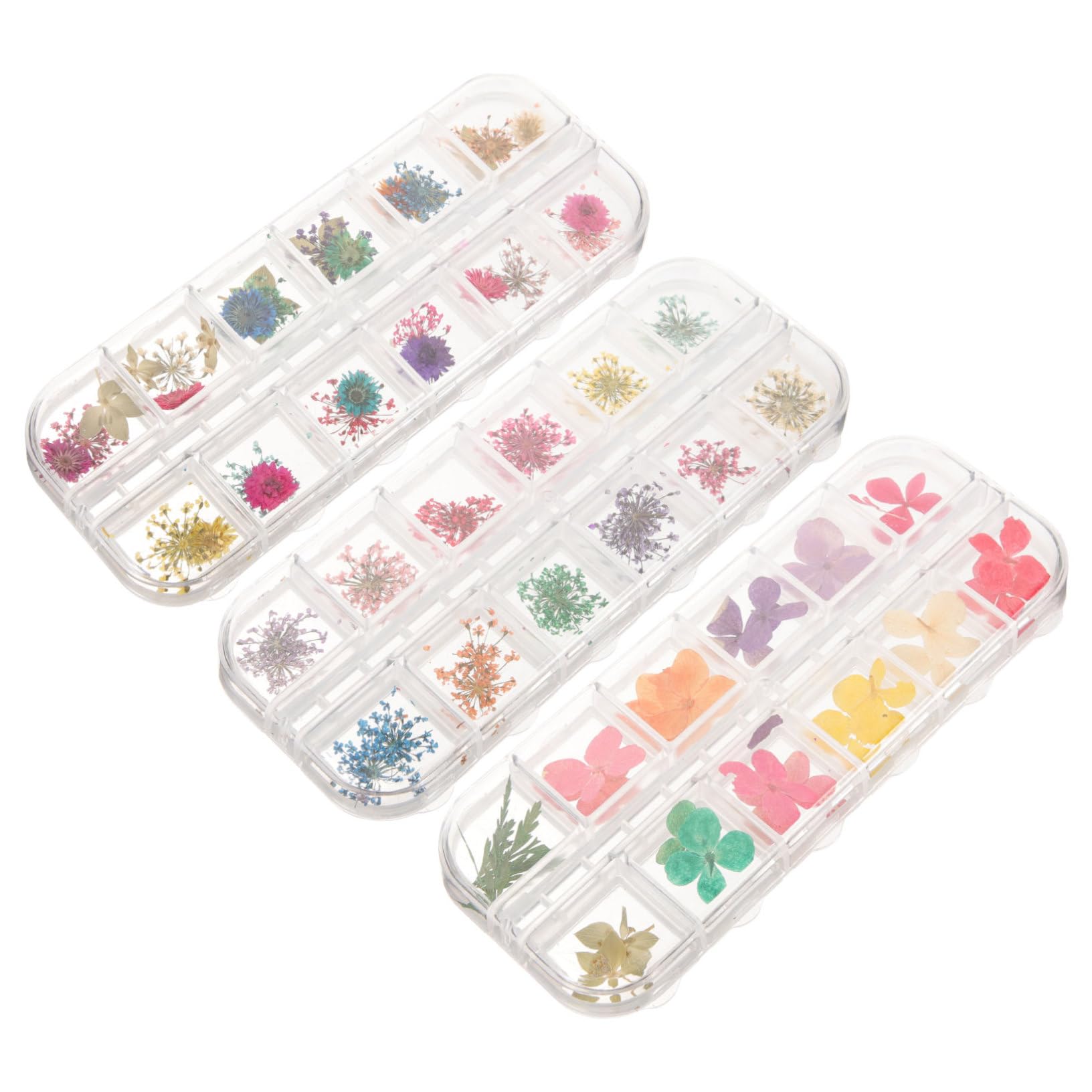 ABOOFAN 9 Cases Fleurs Séchées Remplies D'époxy Ongles De Marguerite Stickers Artisanat De Fleurs Séchées Séché Fleur Séchée Décor Floral Fleurs Séchées Naturelles