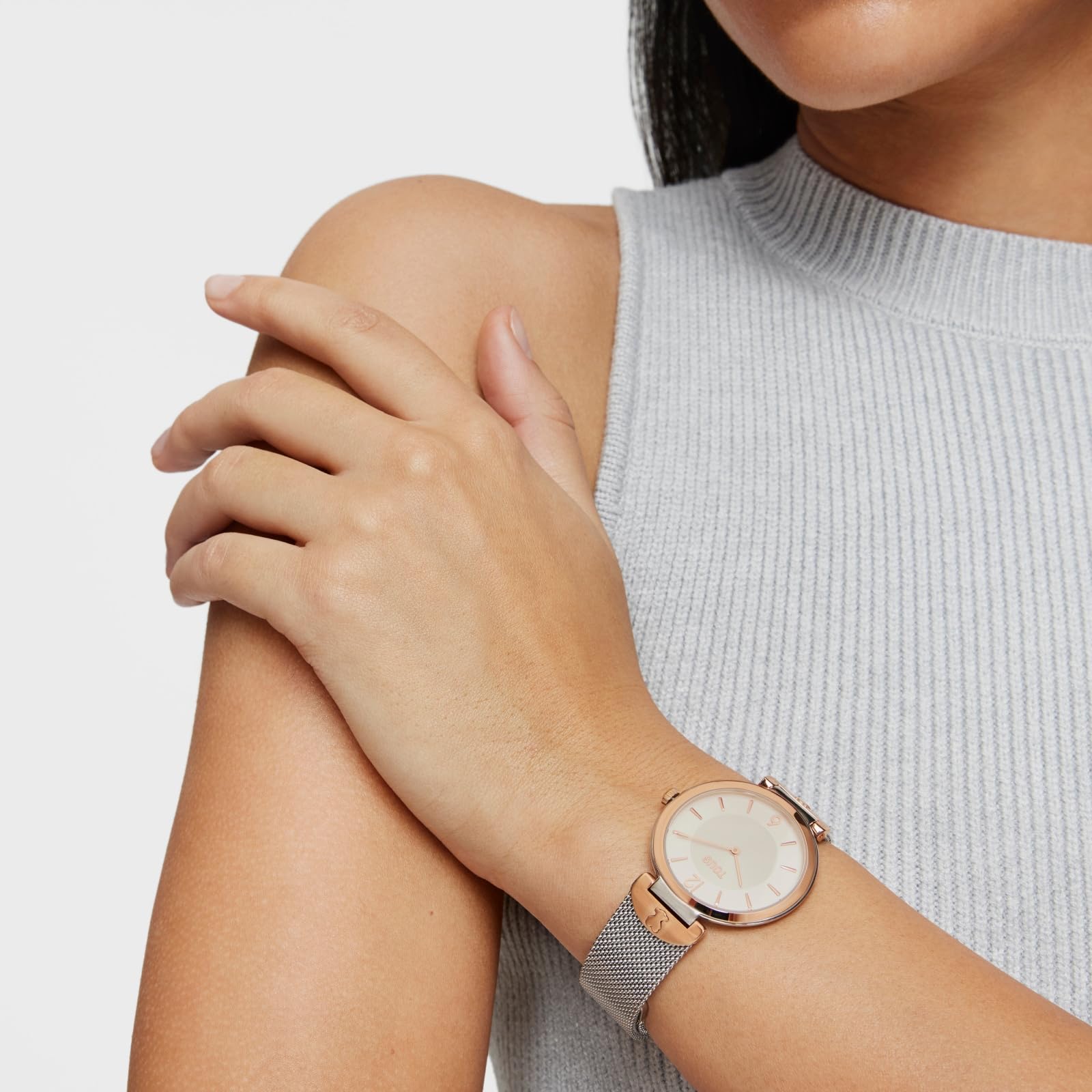 TOUS Watches s-Mesh Reloj para Mujer Analógico de Cuarzo con Brazalete de Acero Inoxidable 700350285