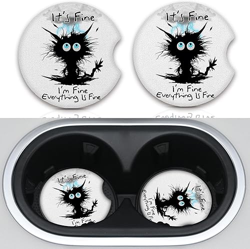 Miniatura 8 de Posavasos para Portavasos de Automóvil, Lindos Accesorios de Automóvil para el Interior de las Mujeres, Lindos Regalos de Accesorios de Automóvil