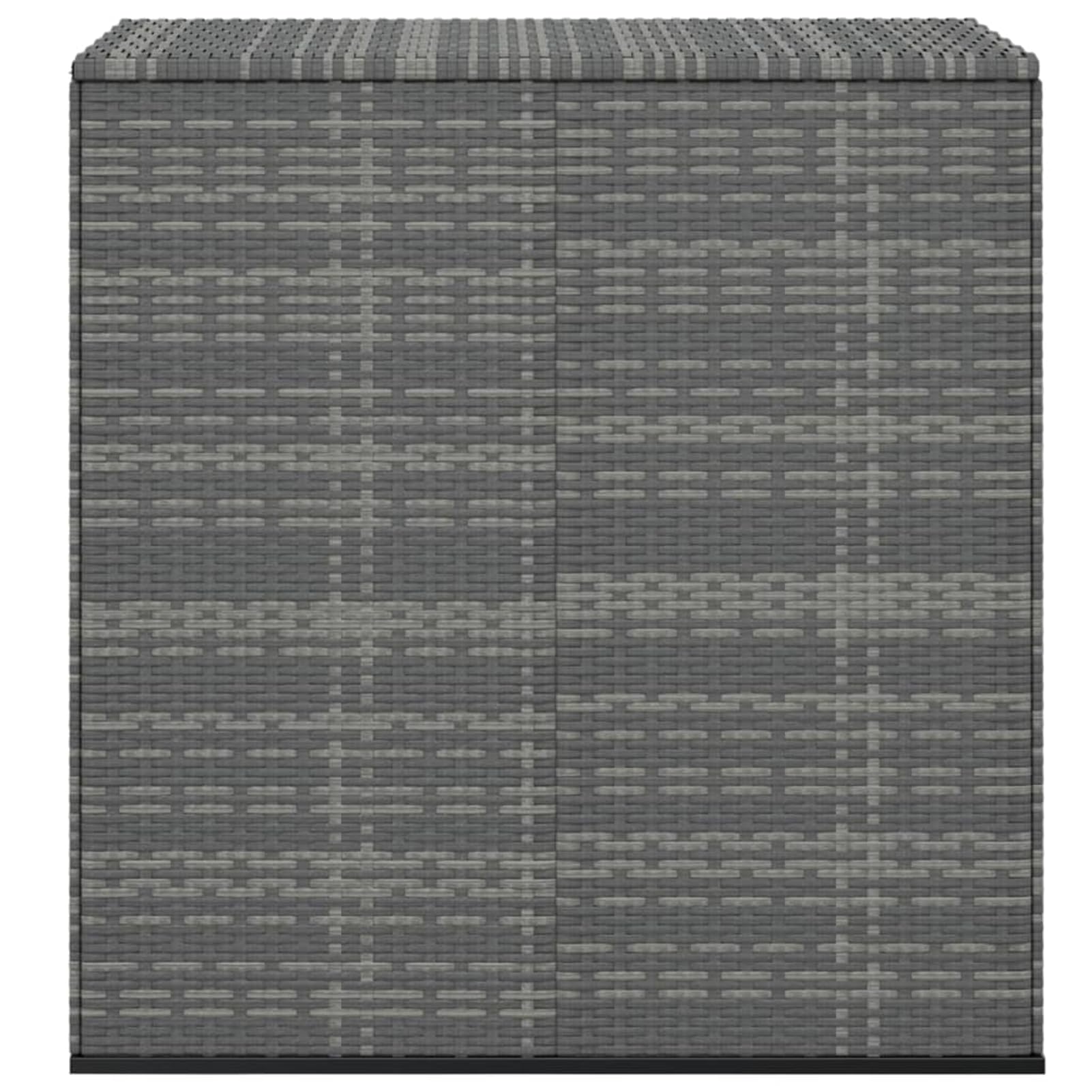 Tidyard Cassapanca da giardino in rattan PE Baule da stoccaggio Cassapanca da giardino esterno grigio 100 x 49 x 103,5 cm