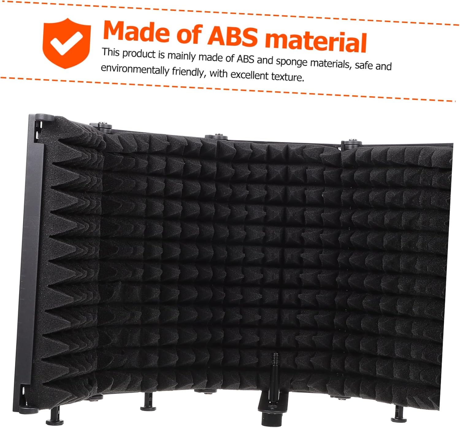 1Set Microphone Isolation Shield Abs Windshield for Mic Convenient Floor Style Microphone Cover Easy to Install for Recording Voice Over and Home Studio