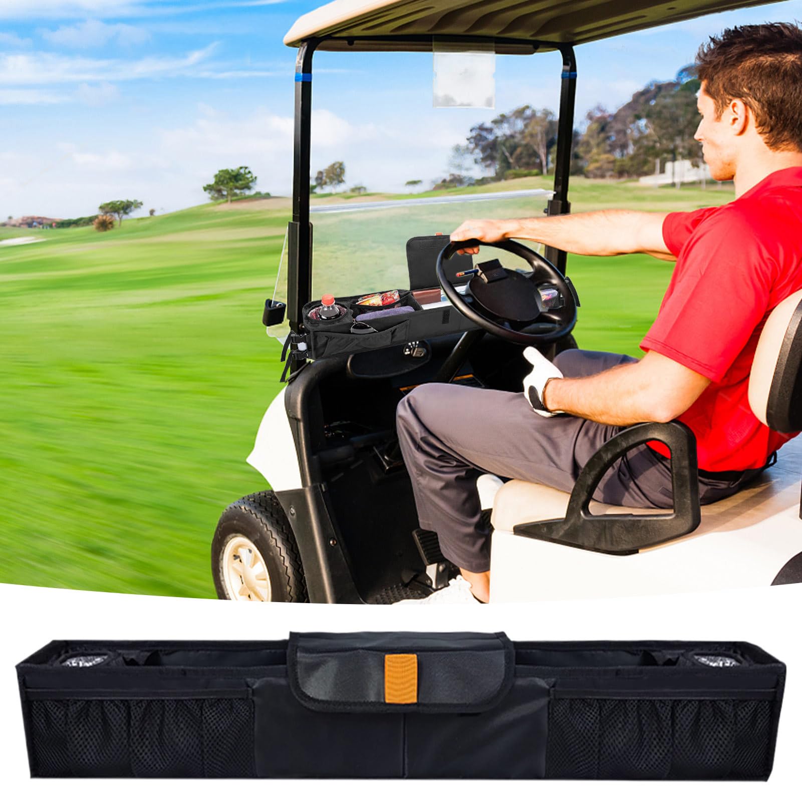 Cesta Frontal para Carrito de Golf Portaobjetos Interior para Compartimento