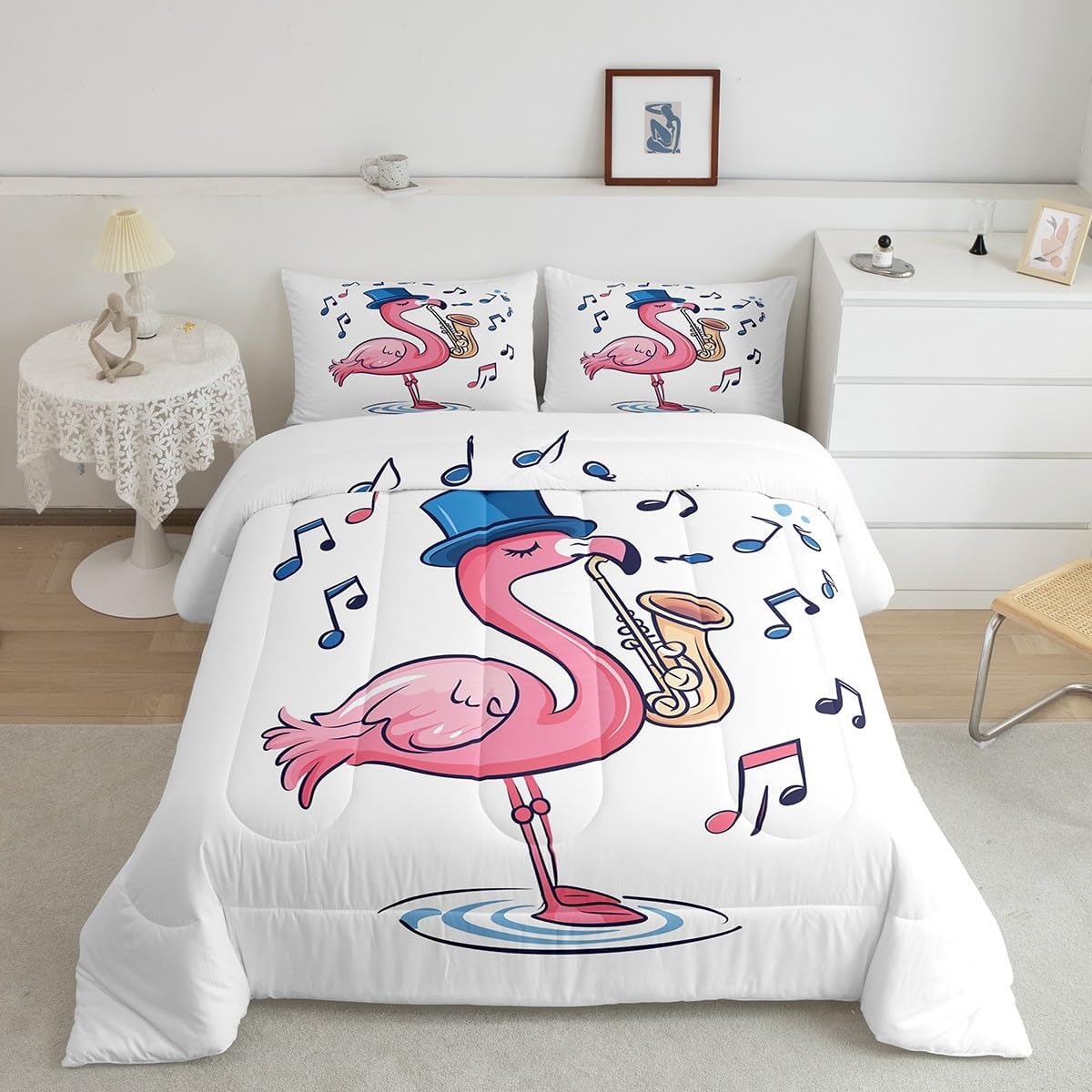 Erosebridal Hippie Peace Symbol Comforter Set Twin,Colorful Groovy Flowers Bedding Set,Bohemian Bedding Comforter Sets,Wild Botanical Floral Leaves Duvet Insert Bedroom Decor