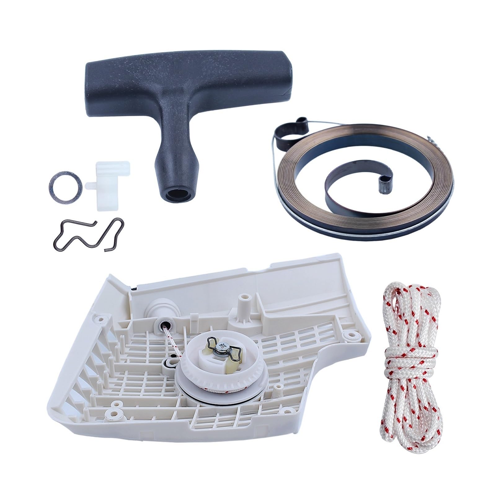Kit de Arranque por Retroceso con trinquete y empuñadura de Cuerda Compatible con motosierras SS270, MS280, MS270C, MS280C y MS 270/280. Pieza de Repuesto.