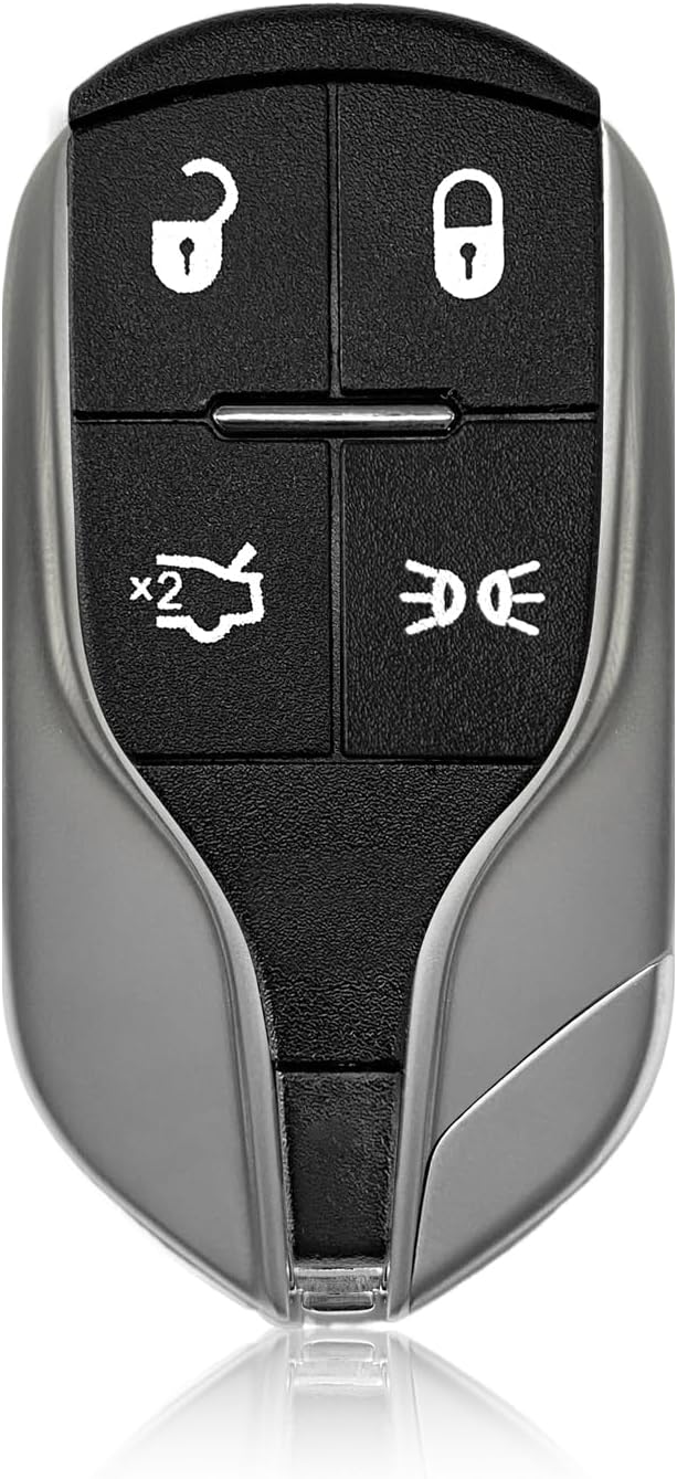 Car Key Fob Remote Keyless Entry Control M3N-7393490 433MHz 4 Button Replacement for 2014-2020 Maserati Ghibli Quattroporte Levante