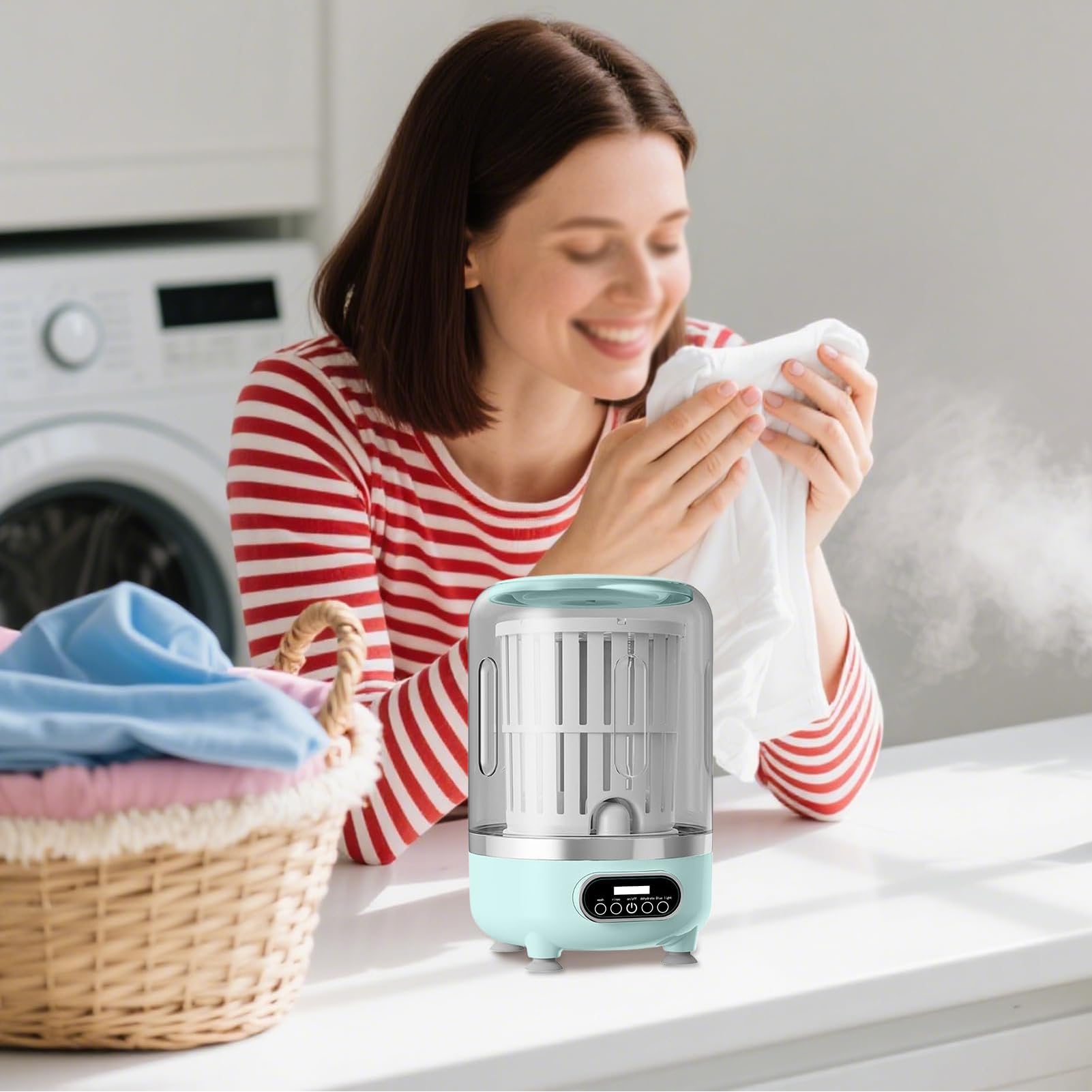 Lavatrice Portatile Lavatrice da Campeggio Lavatrice Portatile con Centrifuga Washing Machine 3l Lavatrice Specifica per Biancheria Intima Green