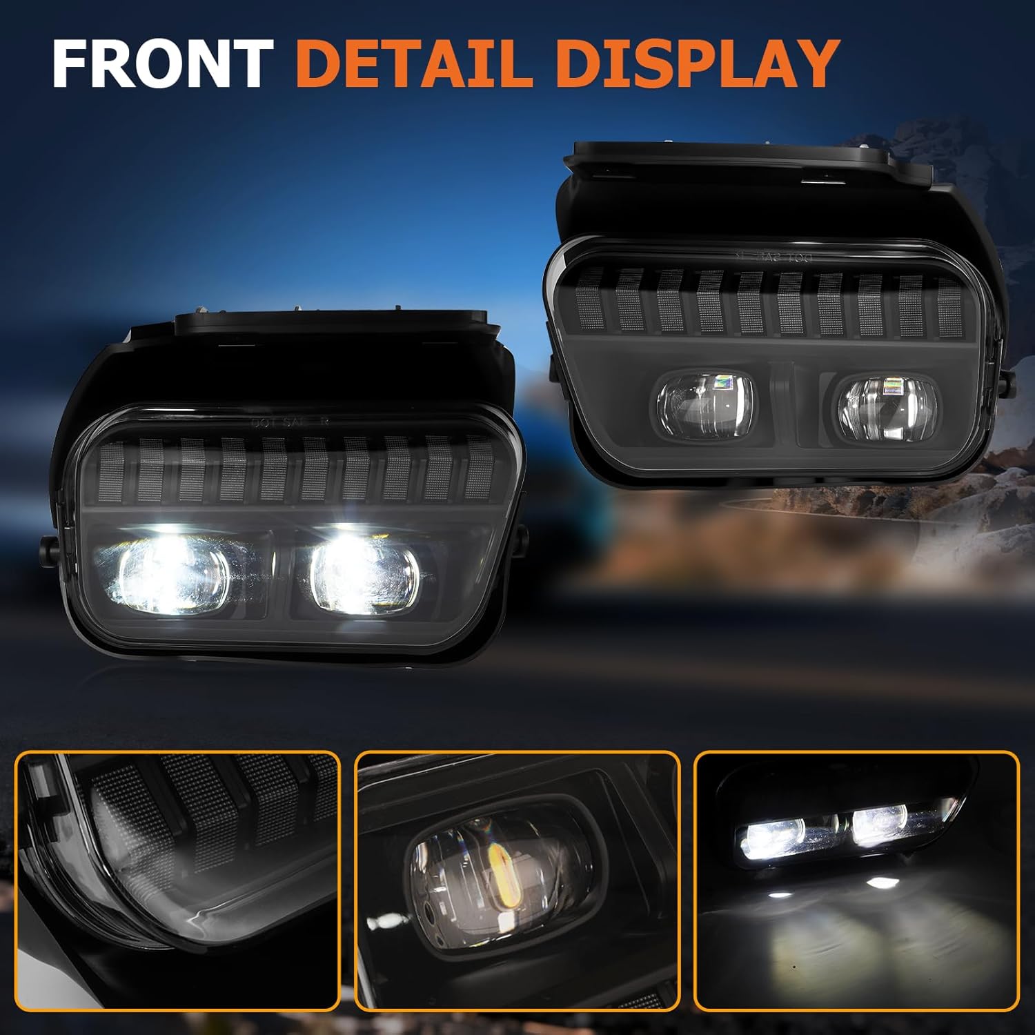 LED Fog Lights for 2003 2004 2005 2006 2007 Chevy Silverado All Models/ 2002 2003 2004 2005 2006 Chevy Avalanche, 1 Pair Front Bumper Driving Fog Lamps (LED Version)
