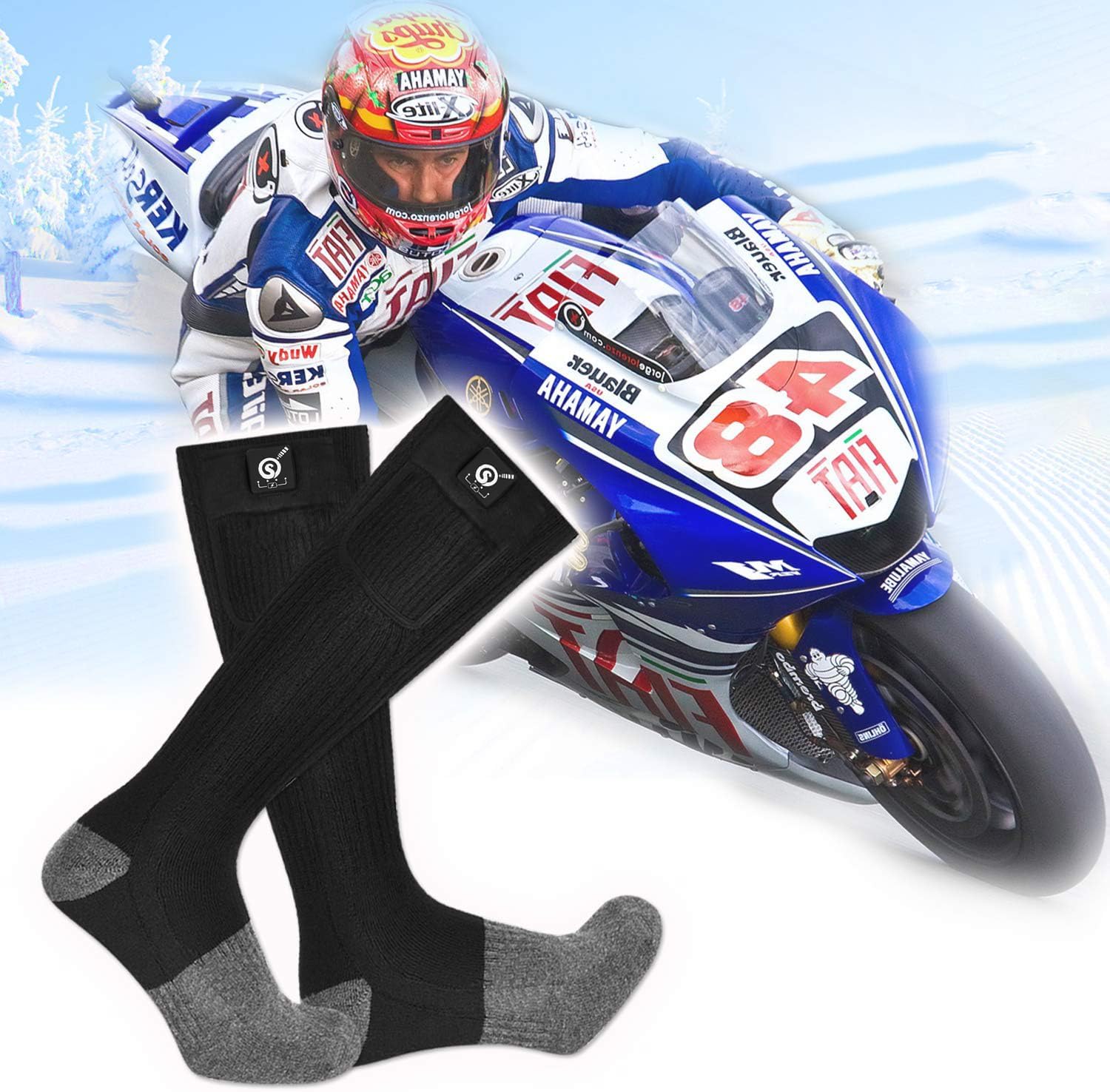 SNOW DEER Heated Socks,Electric Rechargeable Battery Heating Foot Warmer for Men Women,Winter Ski Hunting Camping Hiking Riding Motorcycle - Image 7