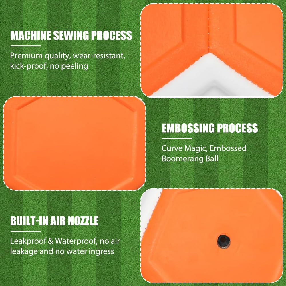 SKIKHN Ballon De Football Courbe Et Swerve 20 Cm – Caoutchouc EVA, Design Aérodynamique, Cadeau Idéal Pour Enfants Garçons Et Filles, Orange