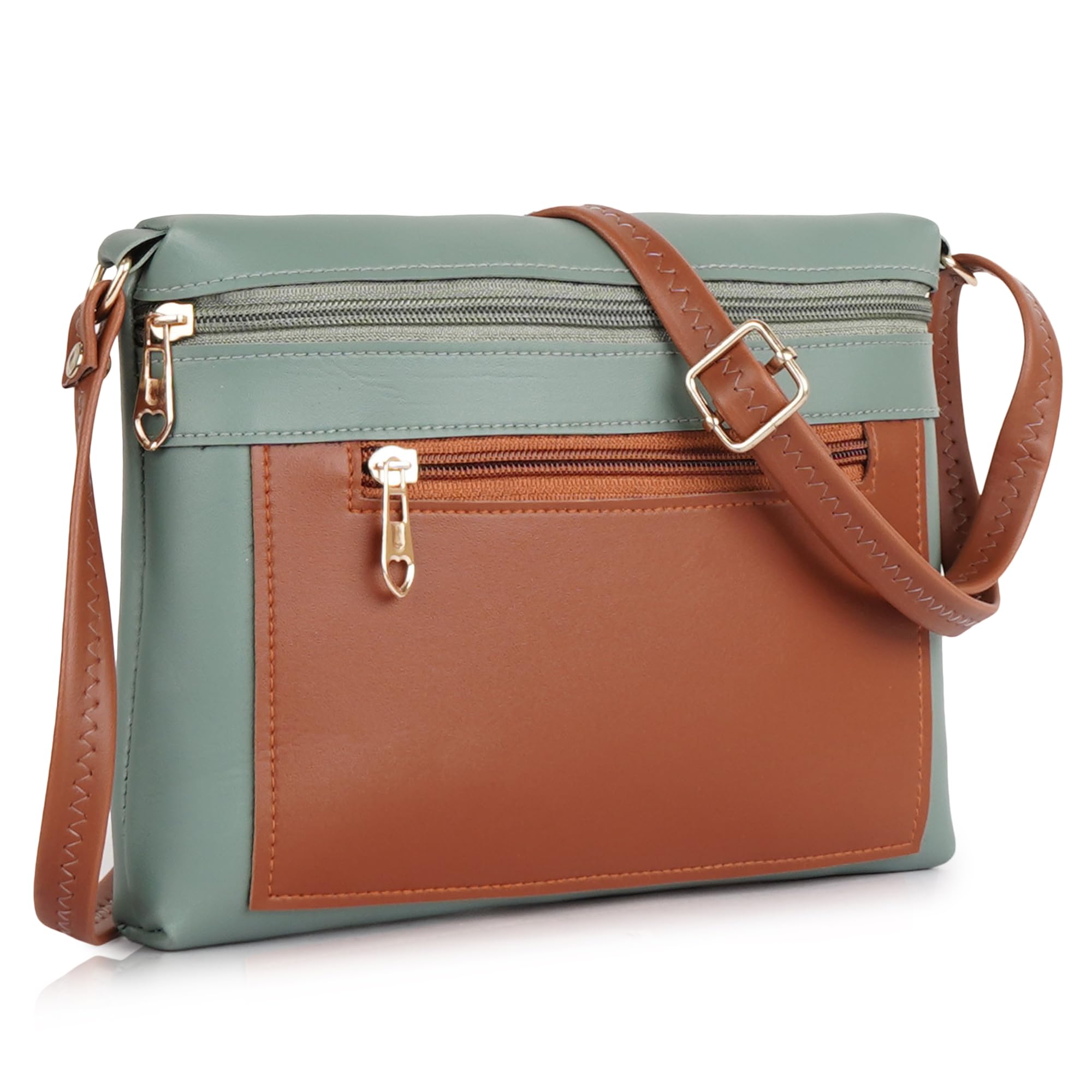 Stylish Multi-Pocket Zip Closure Cross Body bag| Travel Side Bag| Sling Pouch Bag|Messenger shoulder bag with Adjustable Strap (23 x 17.7 x 5 cm)