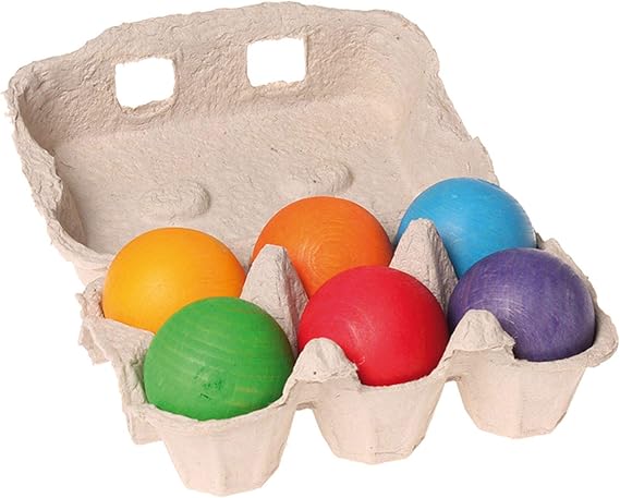 Grims Wooden Balls, Set of 6 Colors GM10239