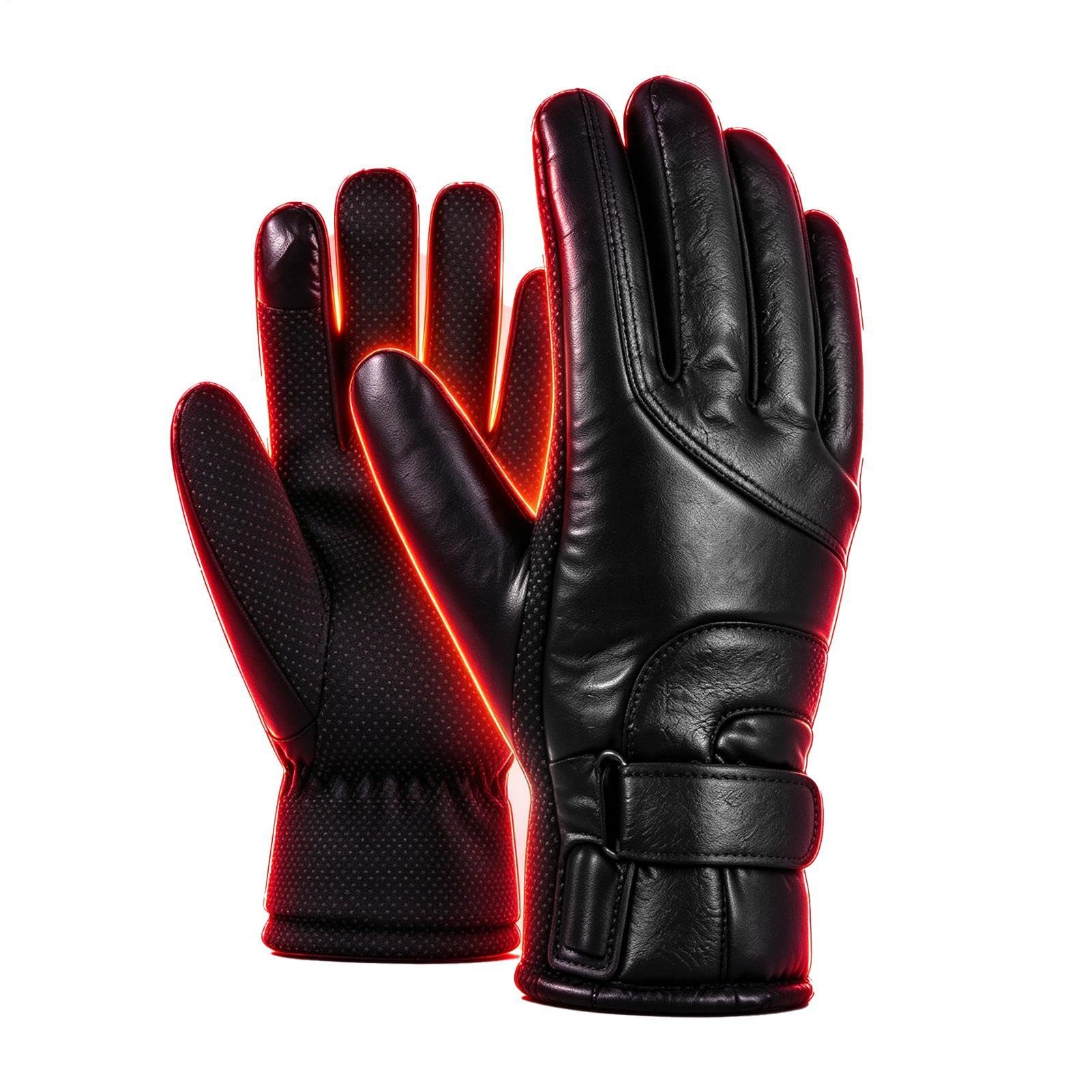 Beheizte Arbeitshandschuhe 3 Heizstufen Warm Touchscreen Outdoor | Snowboardhandschuhe für Damen Herren Arbeit Sport Wandern Camping Angeln Skifahren Snowboarden Motorrad Rad Pendeln