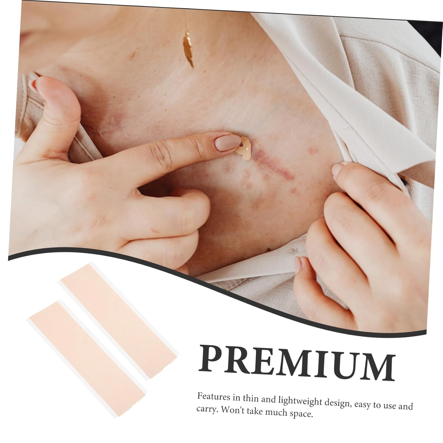 FOMIYES 10pcs Invisible Scar Silicone Tapes for Skin Patches for Old Safe Comfortable Adhesive for