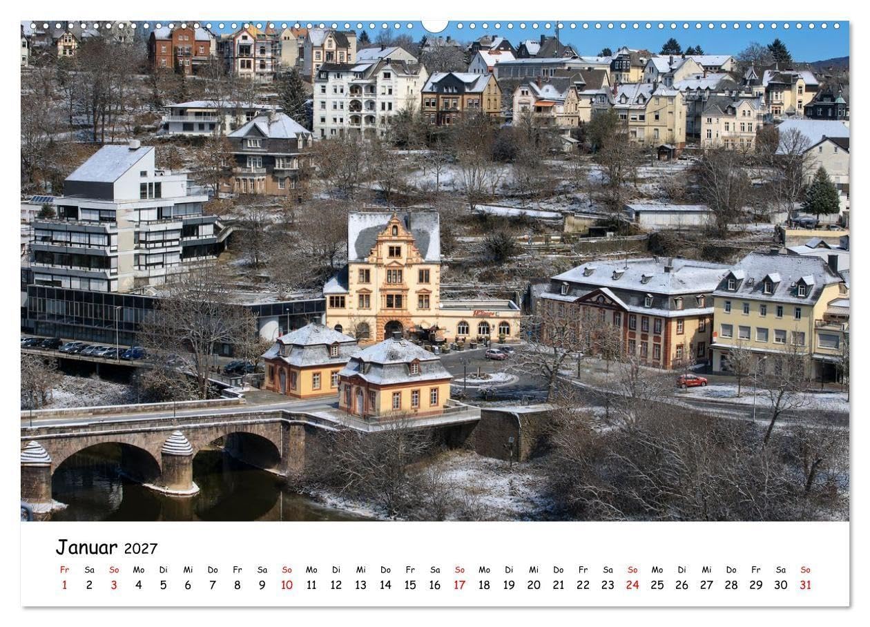 Glanzvolles Weilburg (hochwertiger Wandkalender 2027 DIN A2 quer), Kunstdruck in Hochglanz: Weilburg an der Lahn ist eine geschichtsträchtige ... Landkreis Limburg-Weilburg (CALVENDO Orte)