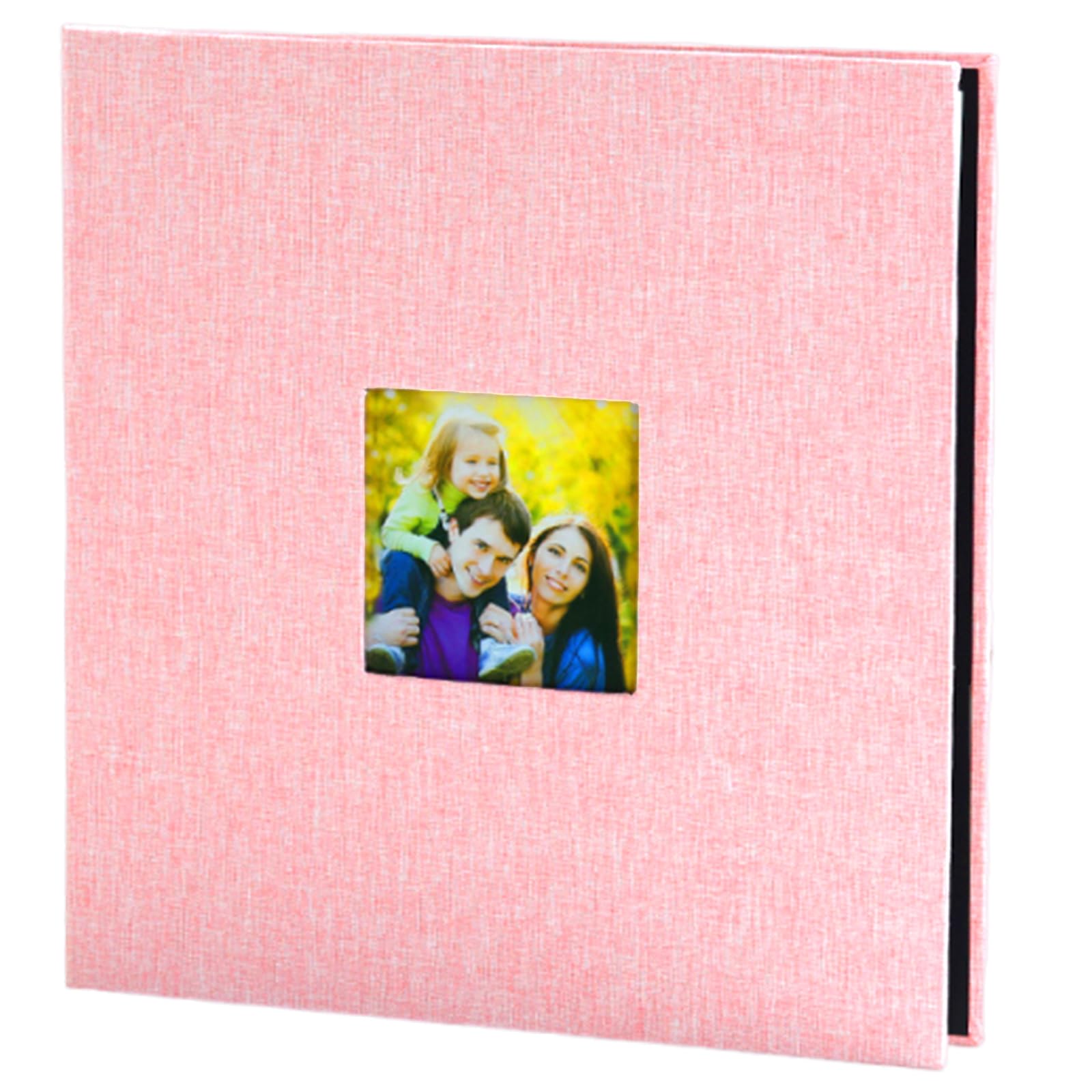 Self-Adhesive Photo Album & Scrapbook | 40 Acid-Free Pages with Display Window | Preserve & Create Your Memories Easily (Holds 4x6, 5x7, 8x10) (Pink)