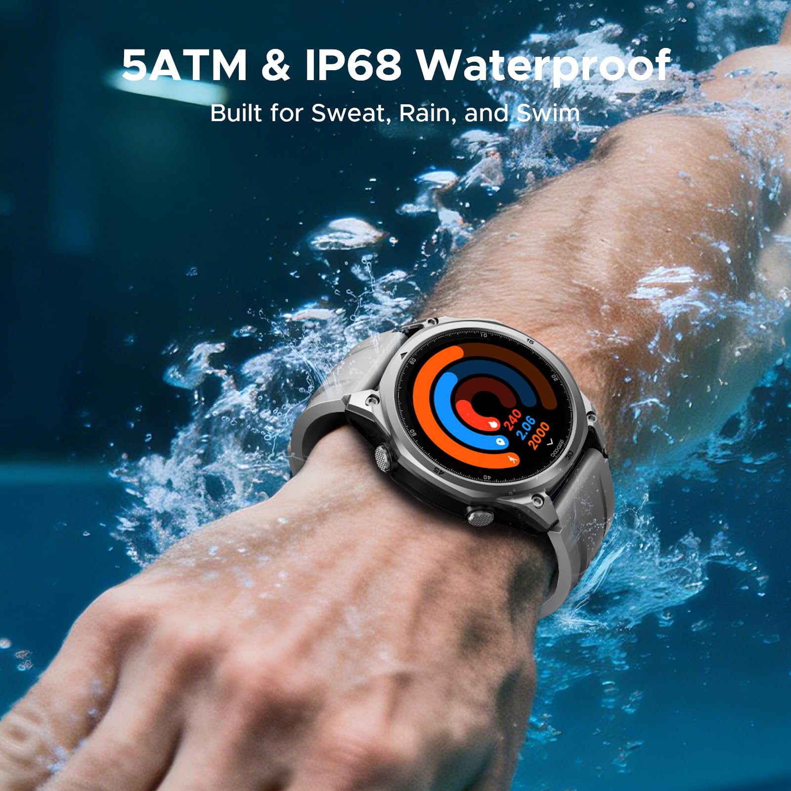 Reloj Inteligente Hombre Mujer, Smartwatch 1,43" AMOLED, IP68 | Reloj deportivo con 178 modos, frecuencia cardiaca, SpO2 y sueño, batería 8-12 días, 5ATM, iOS/Android