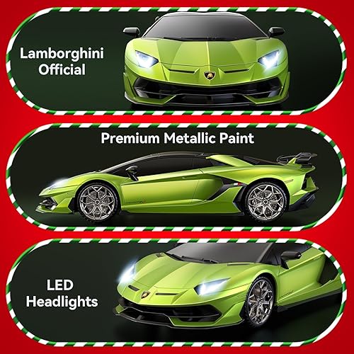 Miniatura 5 de Auto a control remoto para Lamborghini, con licencia oficial de Lambo Hobby a escala 116 con faro, autos de carreras de 2.4 GHz para niños y niñas