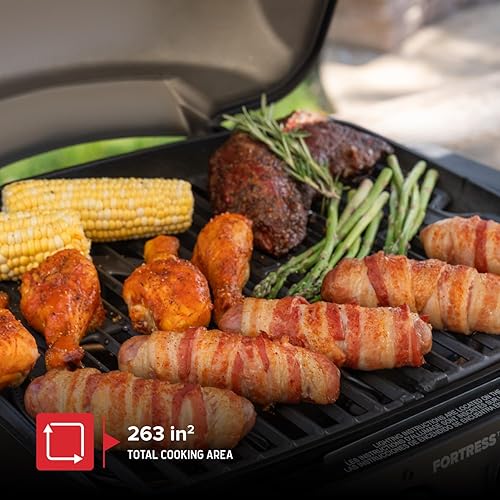 Miniatura 10 de Nexgrill Parrilla de gas portátil de acero inoxidable de 2 quemadores, 20,000 BTU, 251 pulgadas cuadradas de espacio de cocción, perfecta para