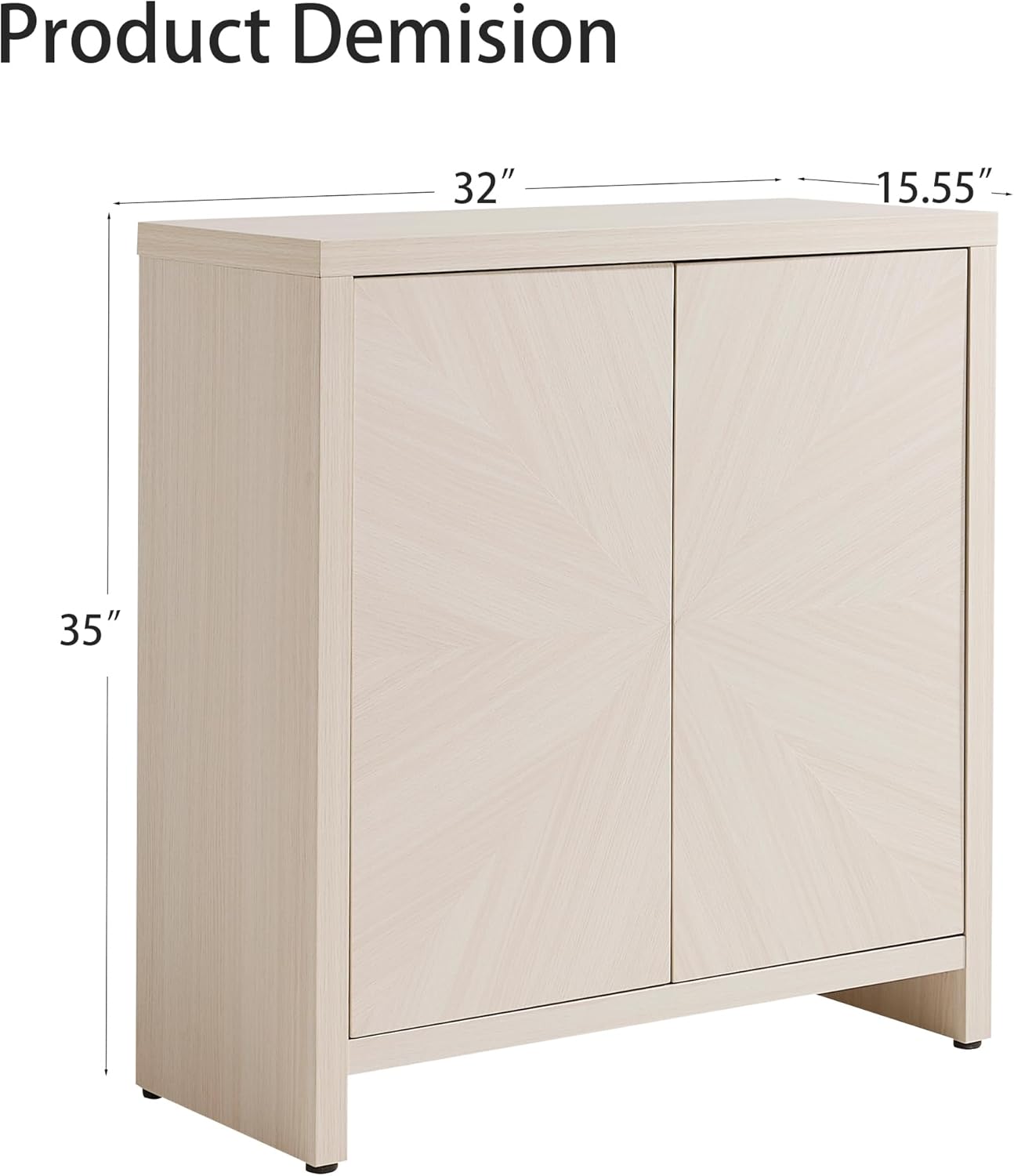 VividVibe Sideboard Buffet Cabinet with Storage, 96” Large Radioactive Geometric Credenza with 6 Pop-up Doors, Long Buffet Cabinet with Storage Modern Organic for Entryway Living Room Washed White Oak