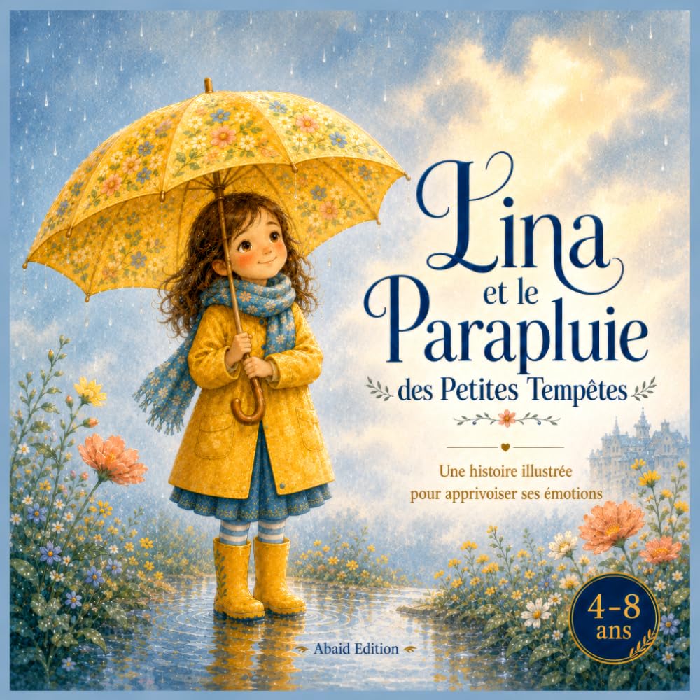 Lina et le Parapluie des Petites Tempêtes: Une histoire illustrée pour apprivoiser ses émotions avec douceur | Album jeunesse 4–8 ans sur la sensibilité, le retour au calme et la confiance.