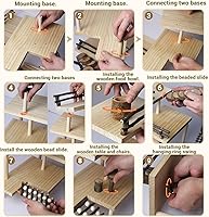 Vista 6 de RoseFlower Plataforma de hámster de madera para jaula, juguete de escalada para patio de recreo, animales pequeños, juego de actividades