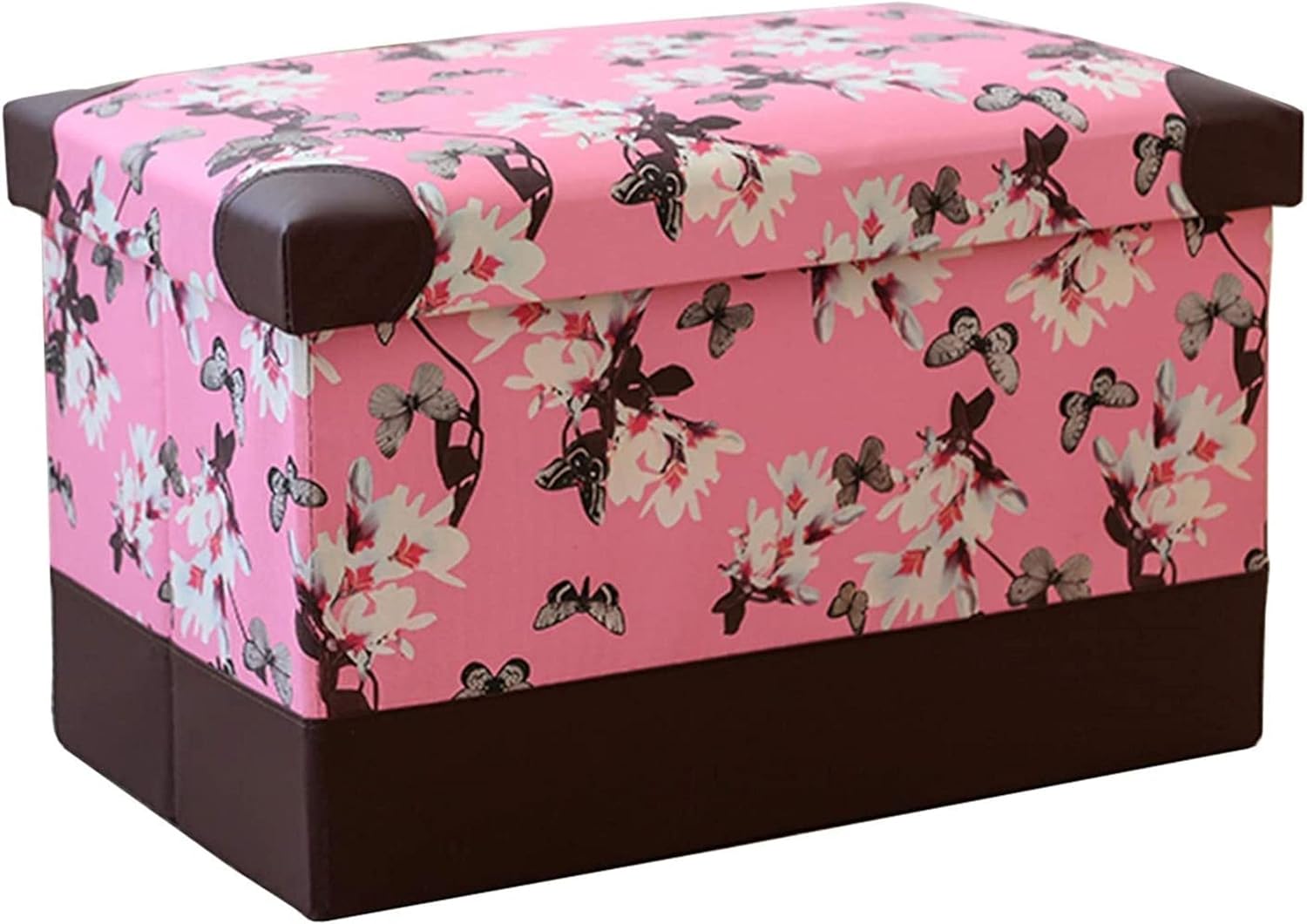 Entryway Storage Bench Foldable Leather Storage Stool Storage Ottomans Toy Storage Box Foot Stool 40cm Storage Stool