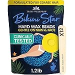 Tress Wellness Wax Beads - Safe for Skin - Dermatologically Tested - At-Home Kit for Bikini, Brazilian & Full Body - Bikini Star 1.2lb