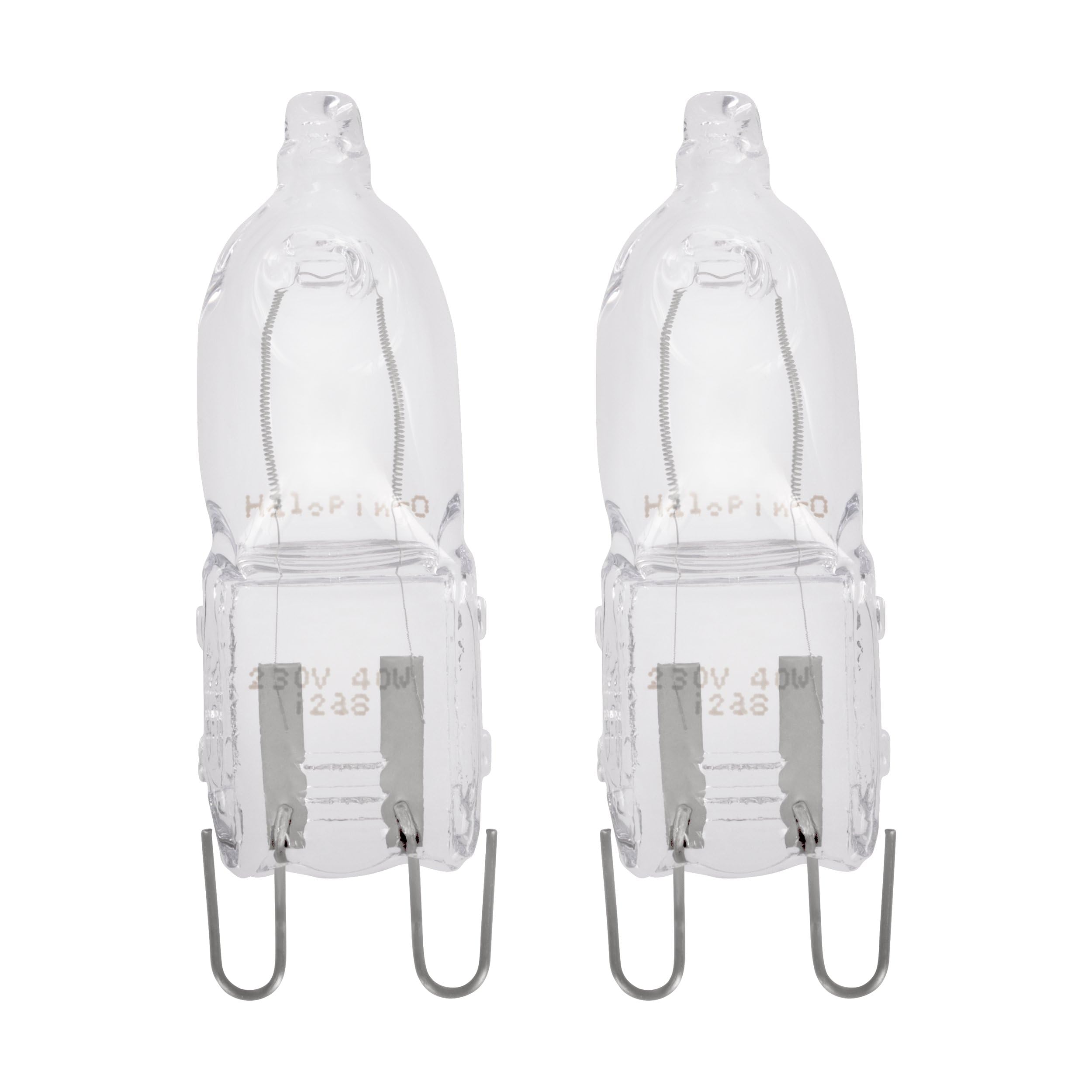 EGLO 2-częściowy zestaw halogenowych lamp do piekarnika | żarówki G9 z trzonkiem na szpilkę, 2 źródła światła po 40 W, ciepła biel, 2700 Kelvin, odporne na temperaturę do 300°