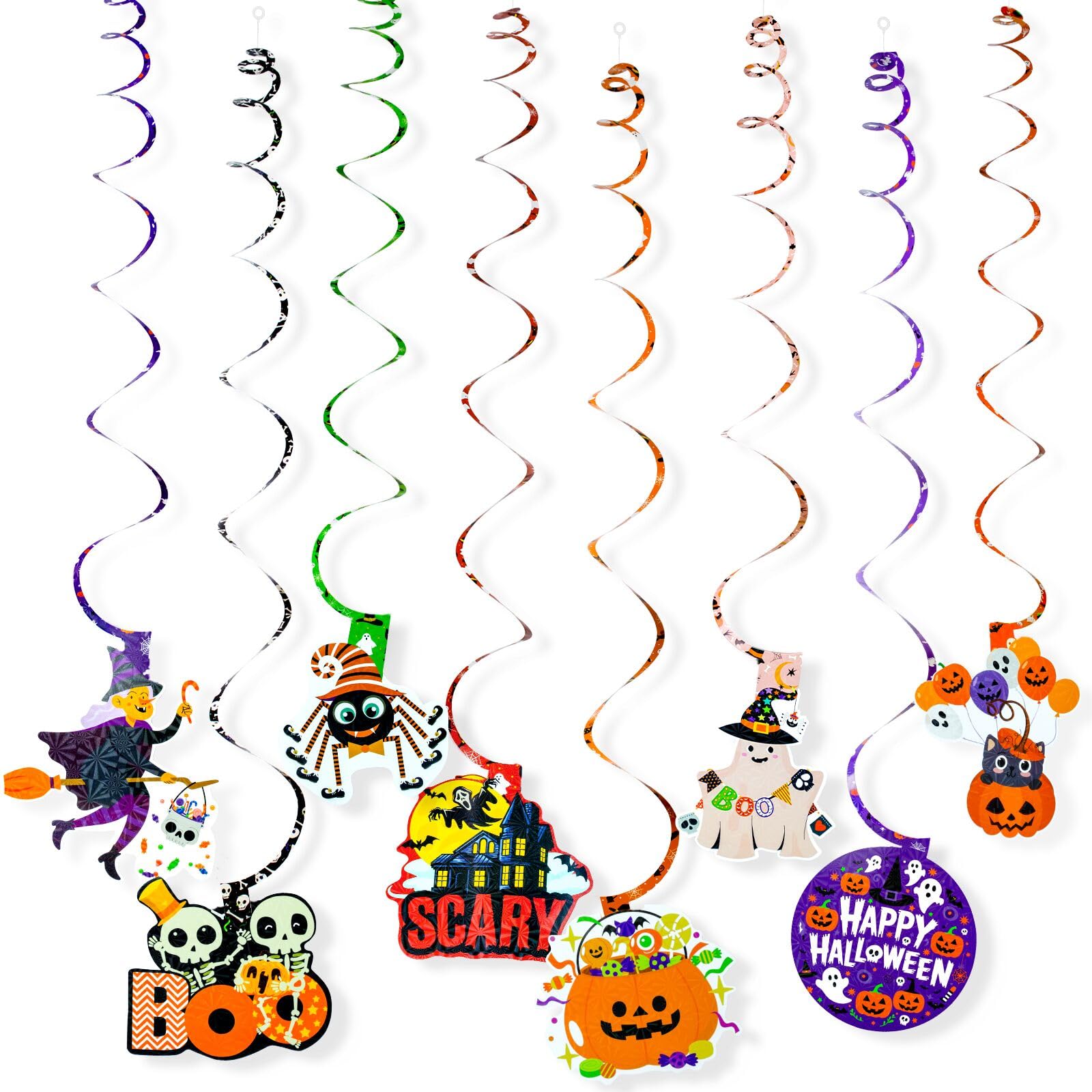 Paper Hanging Swirls Decorations for Halloween Party 24 Pack Paper Streamers Ceiling Decor