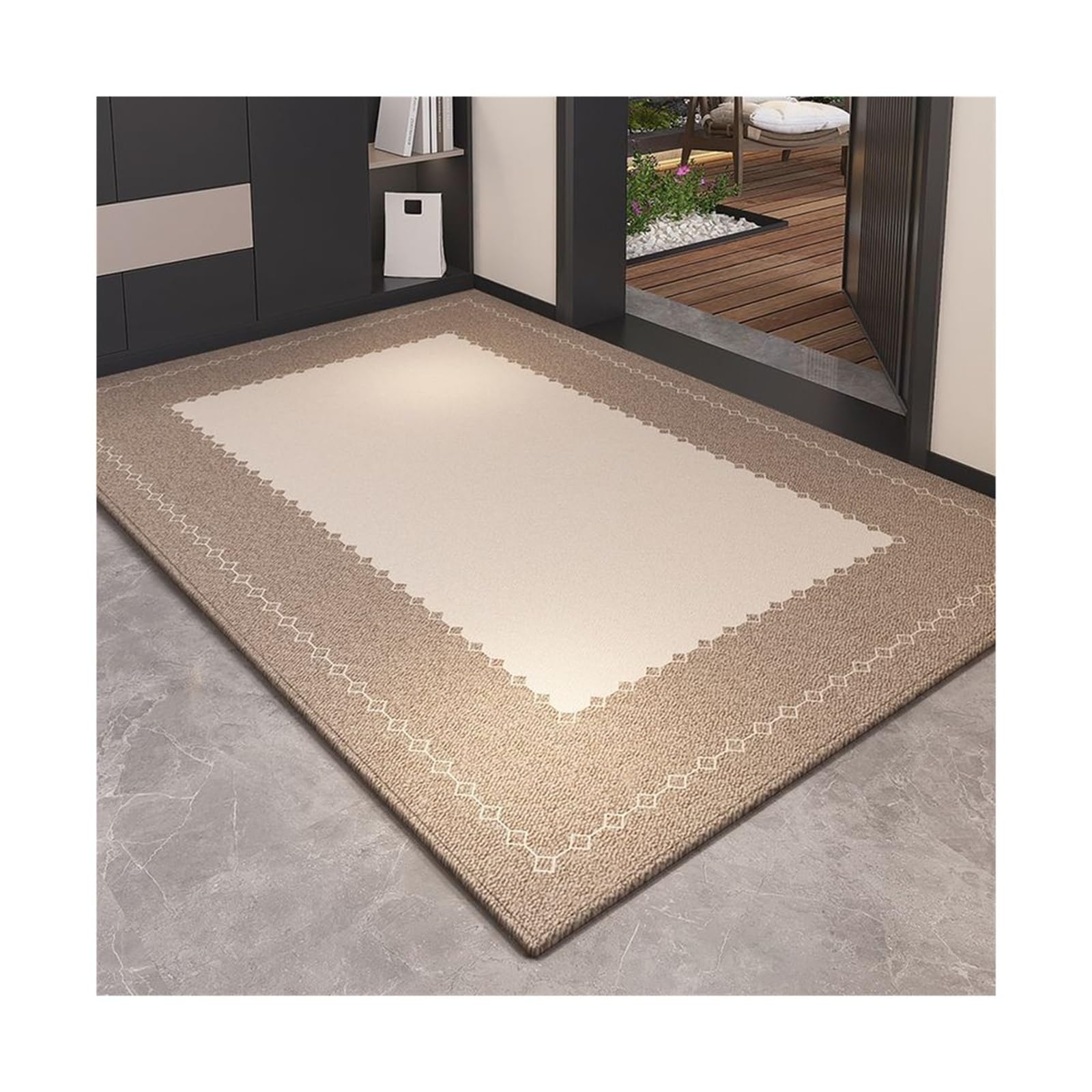 Tapis d'entrée intérieur à poils bouclés antidérapant QR-035 40x60cm