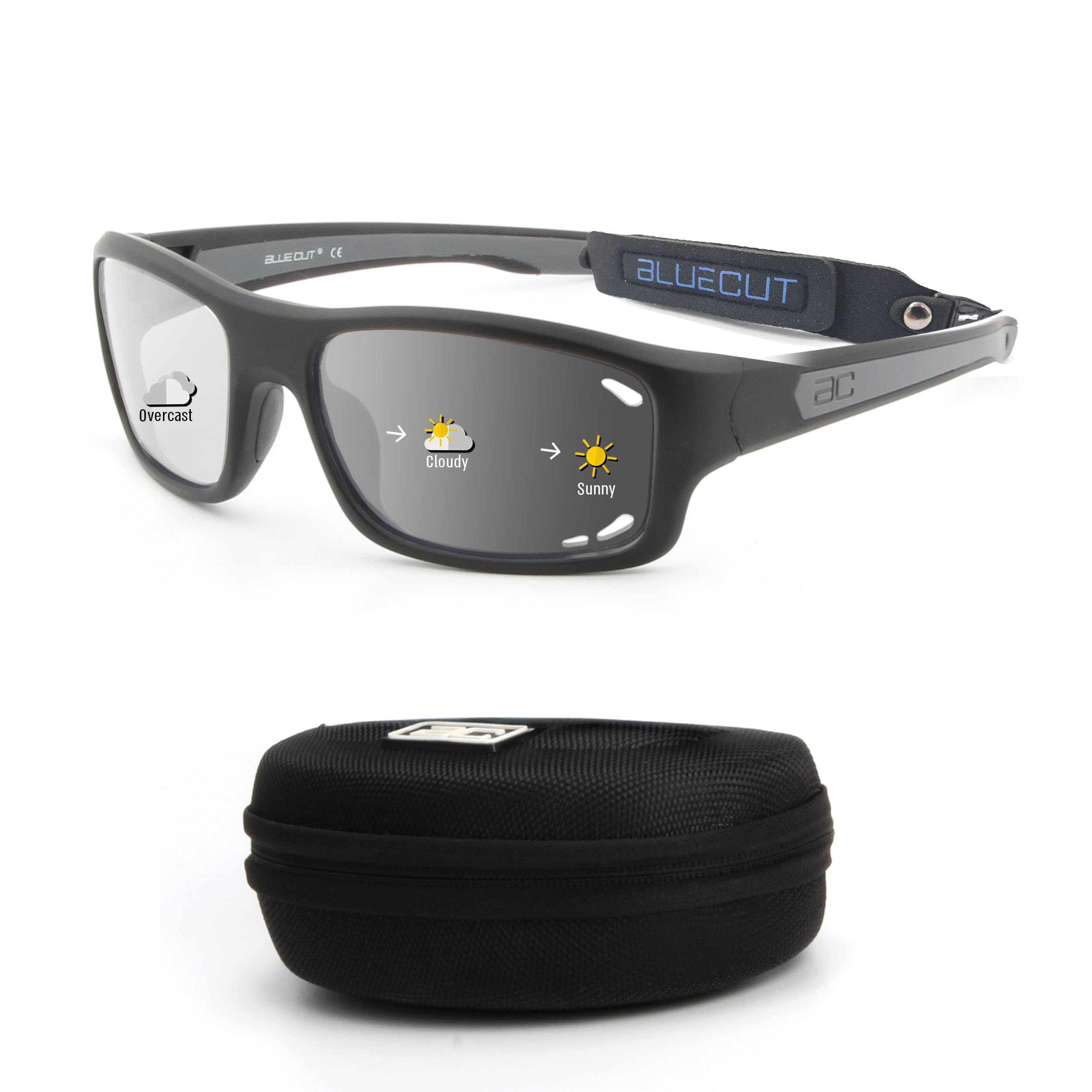 BLUE CUT Sports Protection Goggles, Photochromic Lenses Safety Glasses for Basketball, Pickleball Indoor Outdoor Sports