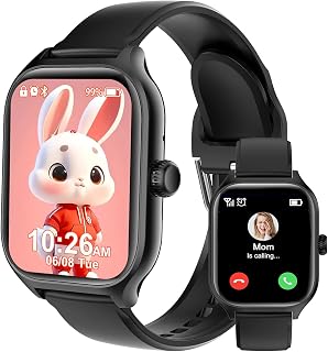 clleylise Children’s Smart Watch with Bluetooth Phone/SOS/Tracker/Schlafmonitor/100+ Sports Modes, Children’s Digital Watch