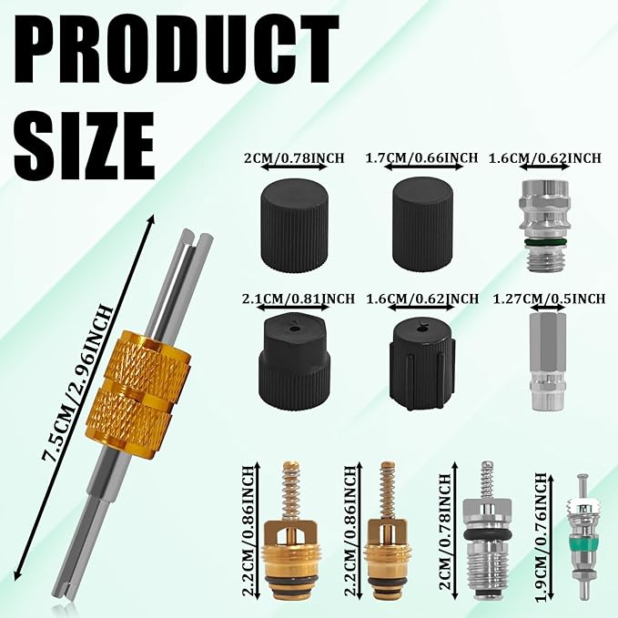 Kit de 17 Piezas de Válvulas para Aire Acondicionado Automotriz miniatura 2